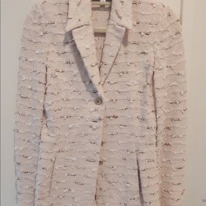 Elegant St John Collection Ivory Multi Fringe Jacket sz 2